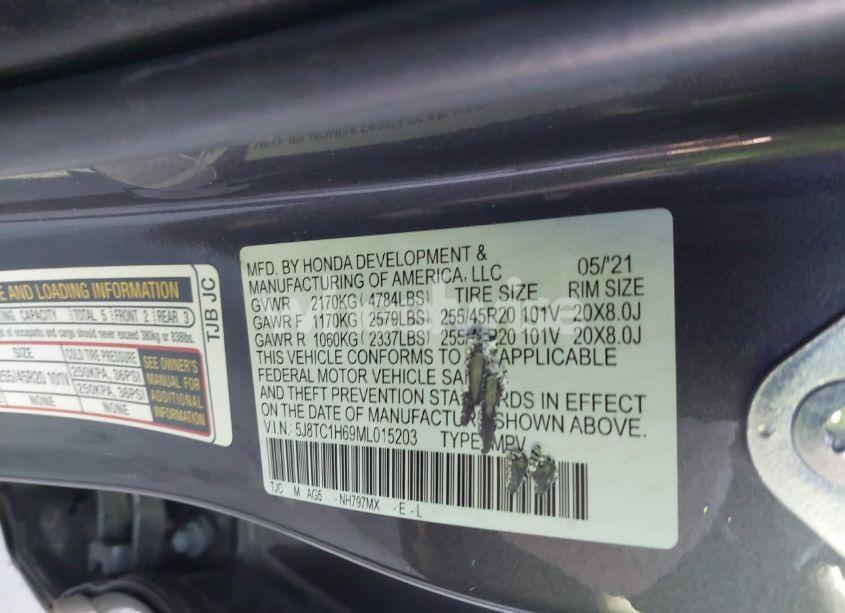 Photo 9 of 2021 Acura Rdx A-SPEC PACKAGE (VIN 5J8TC1H69ML015203)