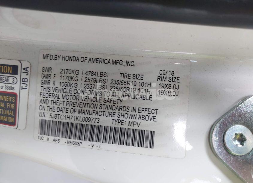 Photo 9 of 2019 Acura Rdx ADVANCE PACKAGE (VIN 5J8TC1H71KL009773)