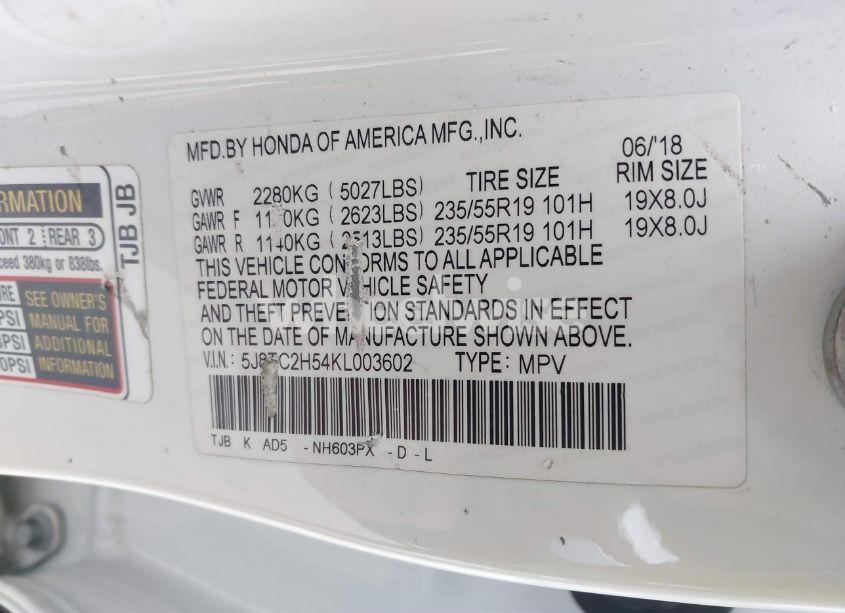 Photo 9 of 2019 Acura Rdx TECHNOLOGY PACKAGE (VIN 5J8TC2H54KL003602)