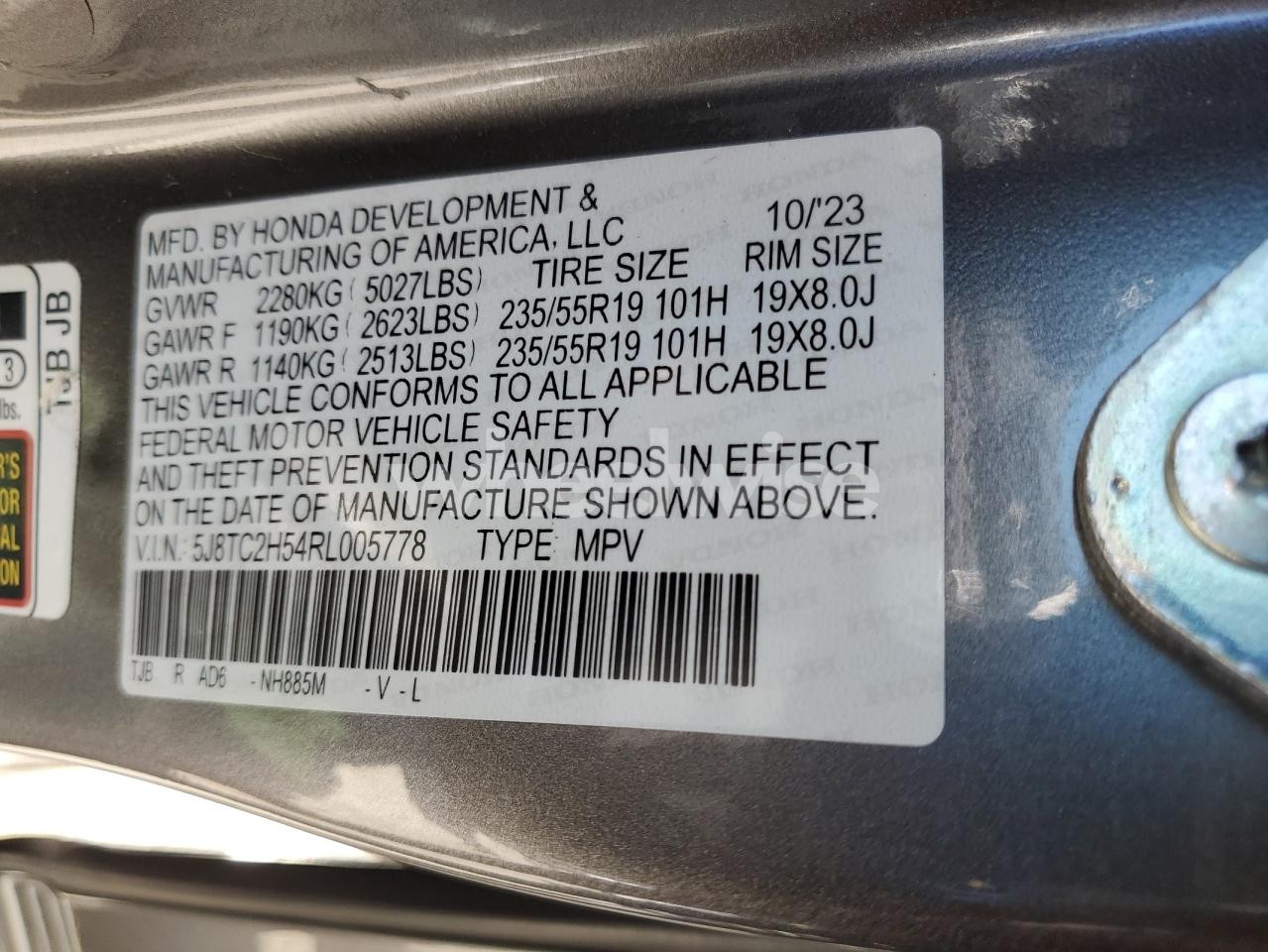 Photo 14 of 2024 ACURA RDX TECHNOLOGY (VIN 5J8TC2H54RL005778)