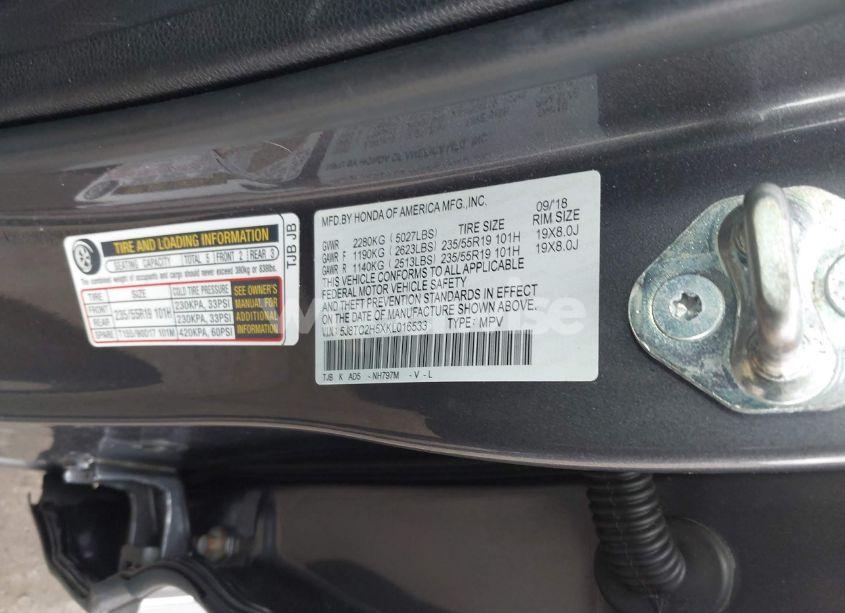 Photo 9 of 2019 Acura Rdx TECHNOLOGY PACKAGE (VIN 5J8TC2H5XKL016533)