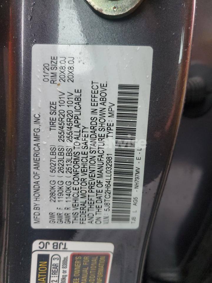 Photo 13 of 2020 ACURA RDX A-SPEC (VIN 5J8TC2H64LL032981)