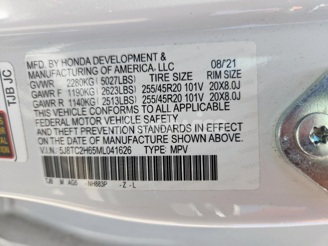 Photo 9 of 2021 ACURA RDX A-SPEC N/A (VIN 5J8TC2H65ML041626)