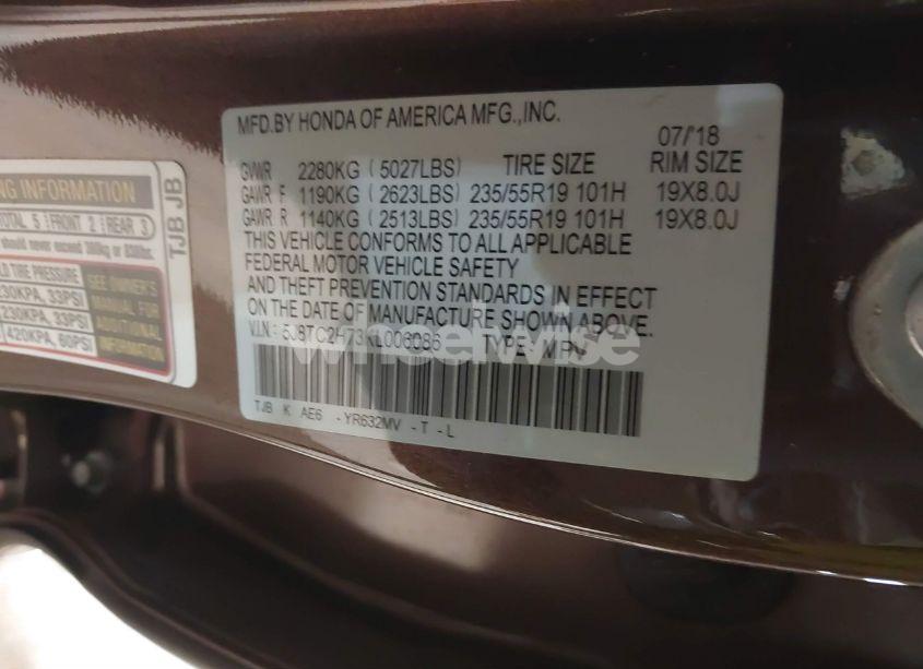 Photo 9 of 2019 Acura Rdx ADVANCE PACKAGE (VIN 5J8TC2H73KL006086)