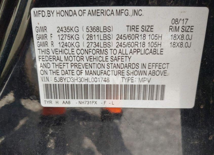 Photo 9 of 2017 Acura Mdx (VIN 5J8YD3H30HL001748)