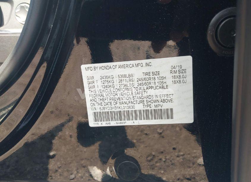 Photo 9 of 2019 Acura Mdx STANDARD (VIN 5J8YD3H31KL010630)