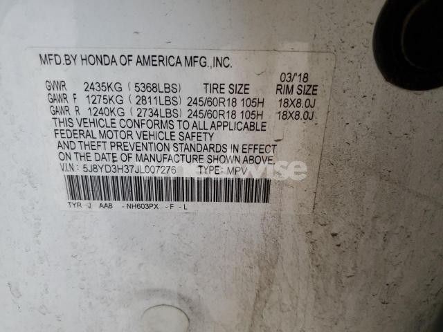 Photo 7 of 2018 ACURA MDX (VIN 5J8YD3H37JL007276)