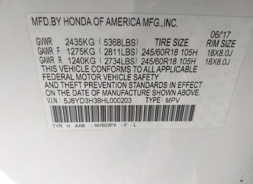 Photo 9 of 2017 Acura Mdx (VIN 5J8YD3H38HL000203)