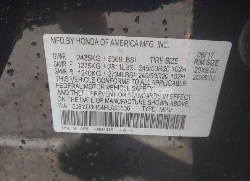 Photo 9 of 2017 Acura Mdx TECHNOLOGY PACKAGE (VIN 5J8YD3H54HL000636)