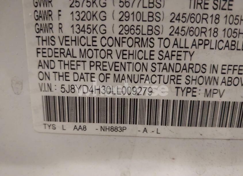 Photo 9 of 2020 Acura Mdx STANDARD (VIN 5J8YD4H30LL009279)