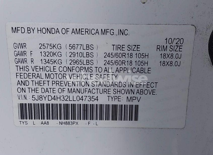 Photo 9 of 2020 Acura Mdx STANDARD (VIN 5J8YD4H32LL047354)