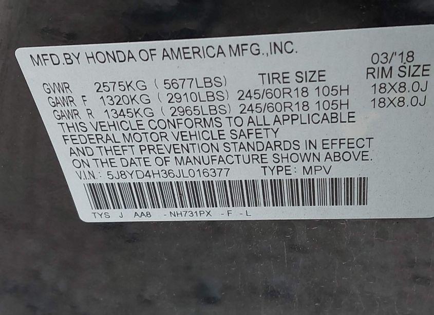 Photo 9 of 2018 Acura Mdx (VIN 5J8YD4H36JL016377)