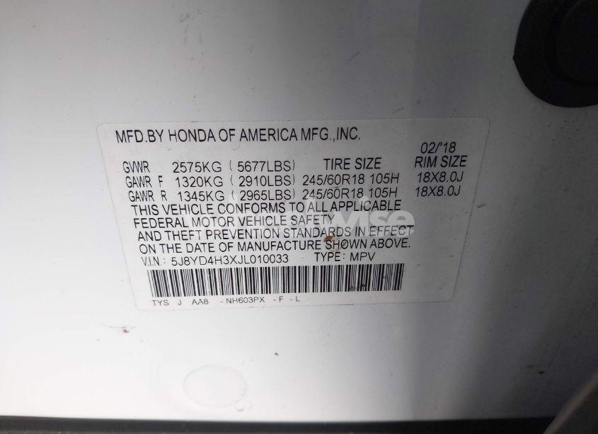 Photo 9 of 2018 Acura Mdx (VIN 5J8YD4H3XJL010033)