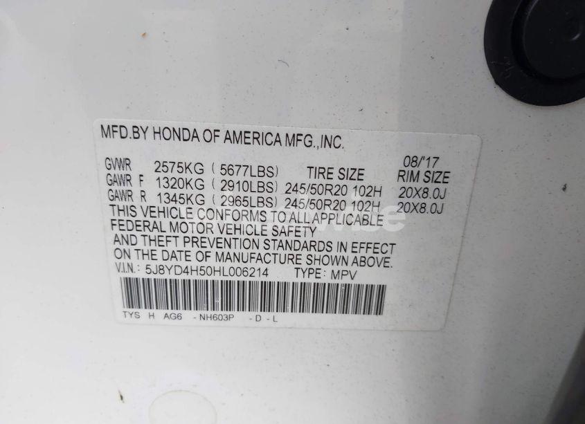 Photo 9 of 2017 Acura Mdx TECHNOLOGY (VIN 5J8YD4H50HL006214)