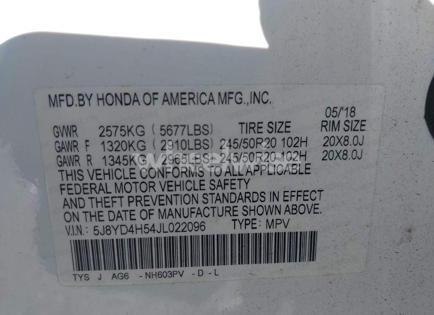 Photo 9 of 2018 Acura Mdx TECHNOLOGY PACKAGE ACURAWATCH PLUS PKG (VIN 5J8YD4H54JL022096)