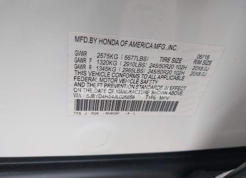 Photo 9 of 2018 Acura Mdx TECHNOLOGY PACKAGE ACURAWATCH PLUS PKG (VIN 5J8YD4H54JL026858)