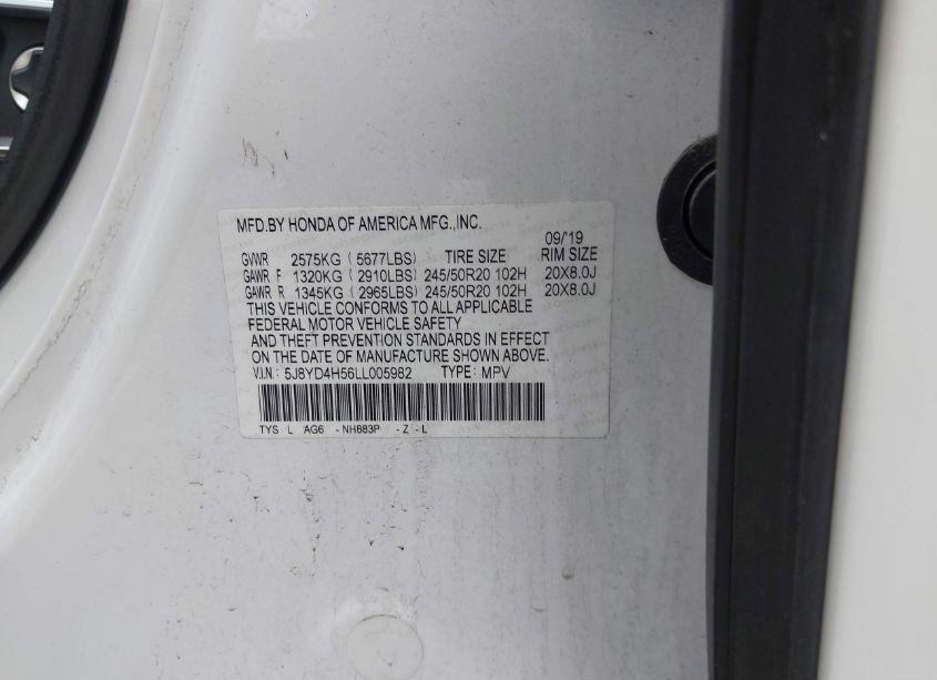 Photo 9 of 2020 Acura Mdx TECHNOLOGY PACKAGE (VIN 5J8YD4H56LL005982)