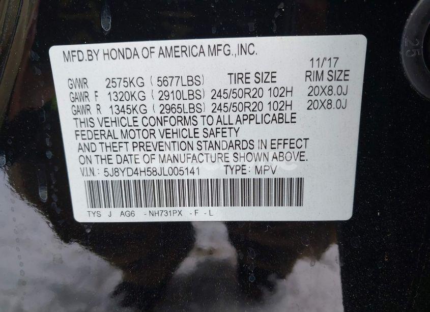 Photo 9 of 2018 Acura Mdx (VIN 5J8YD4H58JL005141)