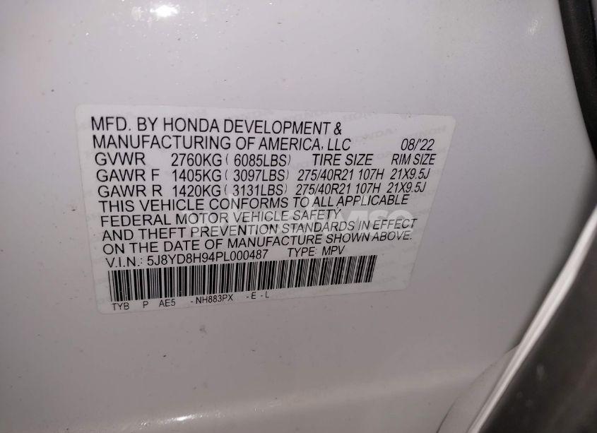 Photo 9 of 2023 Acura Mdx TYPE S (VIN 5J8YD8H94PL000487)