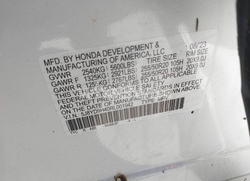 Photo 9 of 2024 Acura Mdx TECHNOLOGY PACKAGE (VIN 5J8YD9H40RL001942)