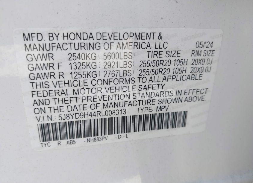 Photo 9 of 2024 Acura Mdx TECHNOLOGY PACKAGE (VIN 5J8YD9H44RL008313)