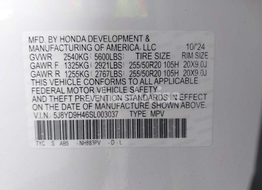 Photo 9 of 2025 Acura Mdx TECHNOLOGY PACKAGE (VIN 5J8YD9H46SL003037)