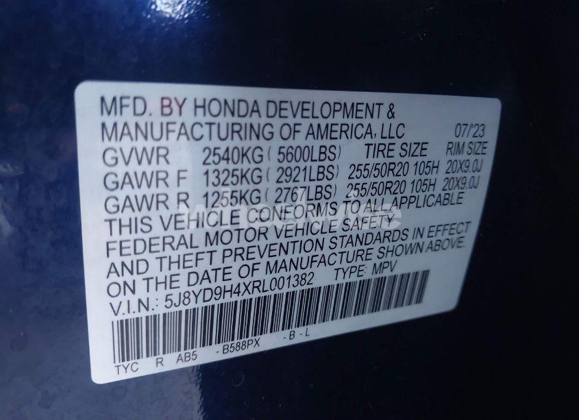 Photo 9 of 2024 Acura Mdx TECHNOLOGY PACKAGE (VIN 5J8YD9H4XRL001382)