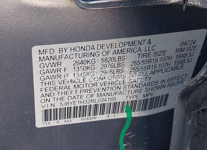 Photo 9 of 2024 Acura Mdx STANDARD (VIN 5J8YE1H32RL034169)