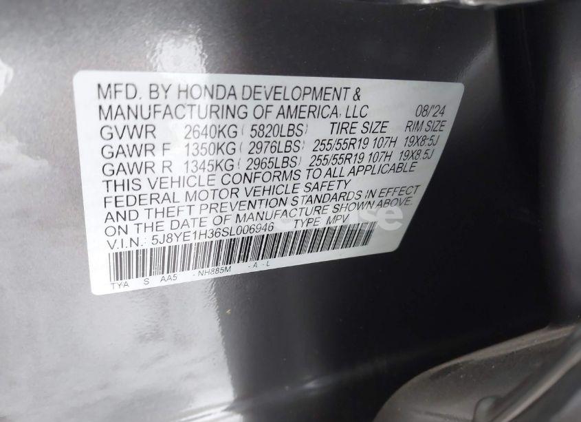 Photo 9 of 2025 Acura Mdx STANDARD (VIN 5J8YE1H36SL006946)