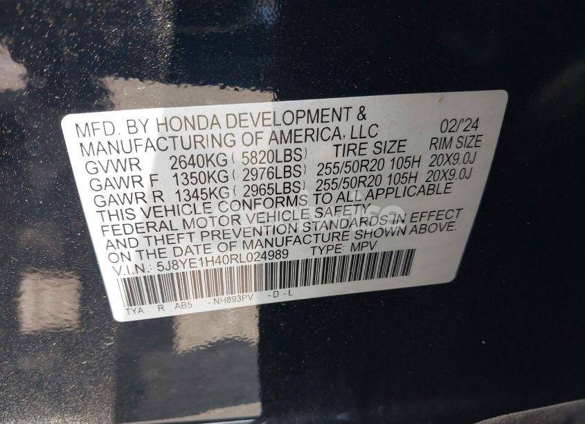 Photo 9 of 2024 Acura Mdx TECHNOLOGY PACKAGE (VIN 5J8YE1H40RL024989)