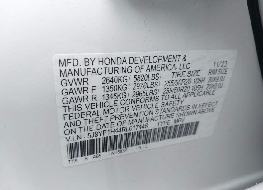 Photo 9 of 2024 Acura Mdx TECHNOLOGY PACKAGE (VIN 5J8YE1H44RL017446)