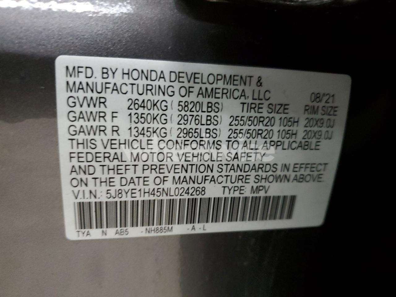 Photo 14 of 2022 ACURA MDX TECHNOLOGY N/A (VIN 5J8YE1H45NL024268)