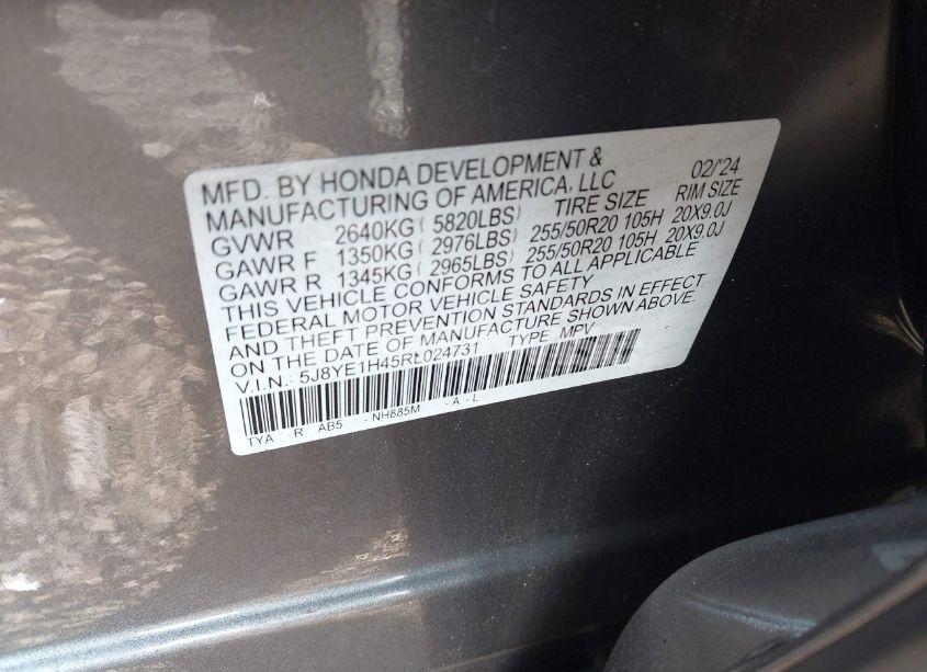 Photo 9 of 2024 Acura Mdx TECHNOLOGY PACKAGE (VIN 5J8YE1H45RL024731)