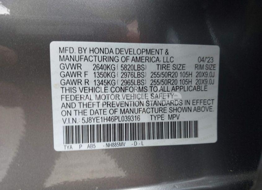 Photo 9 of 2023 Acura Mdx TECHNOLOGY PACKAGE (VIN 5J8YE1H46PL039316)