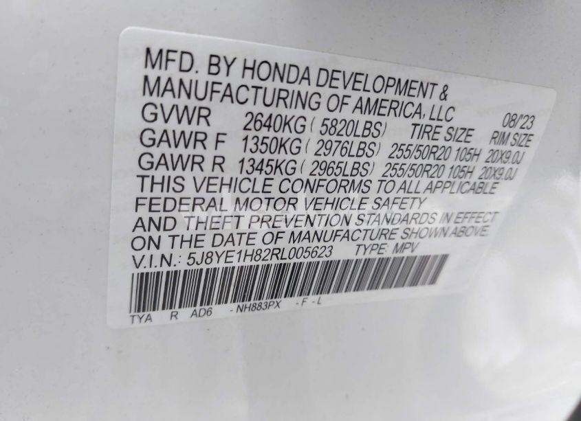 Photo 9 of 2024 Acura Mdx ADVANCE PACKAGE (VIN 5J8YE1H82RL005623)