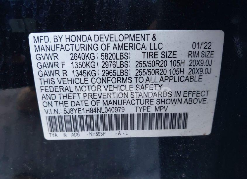 Photo 9 of 2022 Acura Mdx ADVANCE PACKAGE (VIN 5J8YE1H84NL040979)