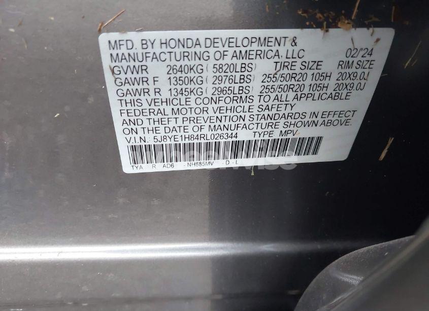 Photo 9 of 2024 Acura Mdx ADVANCE PACKAGE (VIN 5J8YE1H84RL026344)
