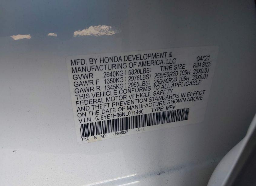 Photo 9 of 2022 Acura Mdx ADVANCE PACKAGE (VIN 5J8YE1H86NL011466)