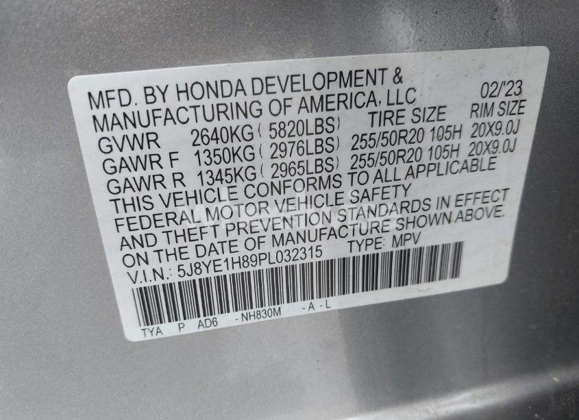 Photo 9 of 2023 Acura Mdx ADVANCE PACKAGE (VIN 5J8YE1H89PL032315)