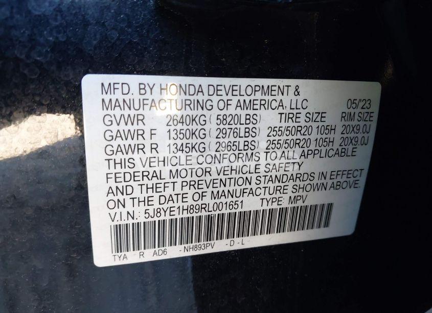 Photo 9 of 2024 Acura Mdx ADVANCE PACKAGE (VIN 5J8YE1H89RL001651)