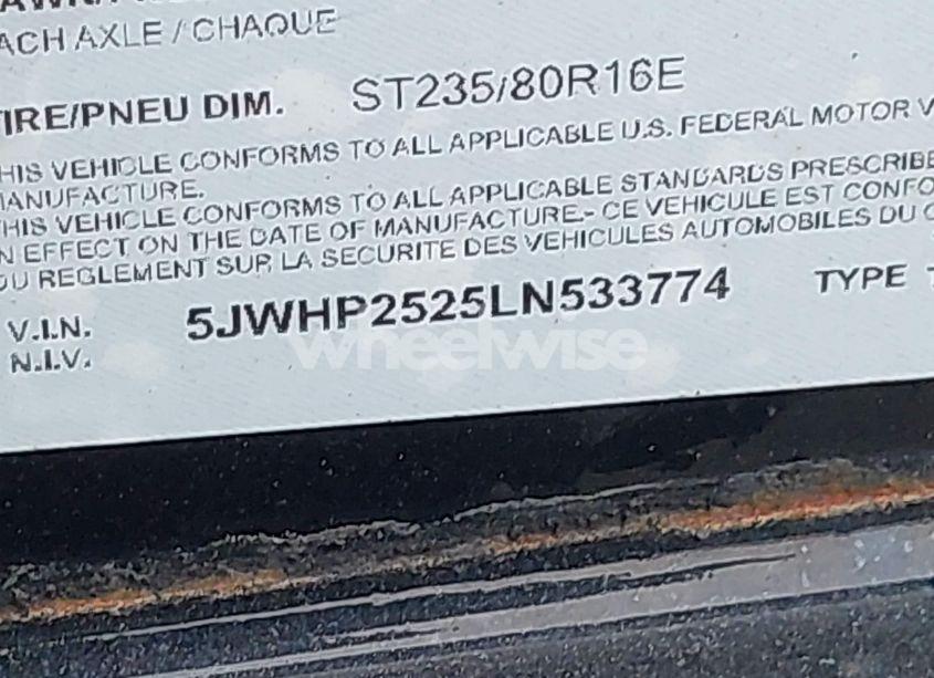 Photo 9 of 2020 H&h H20 5SDBCL B14 140 (VIN 5JWHP2525LN533774)