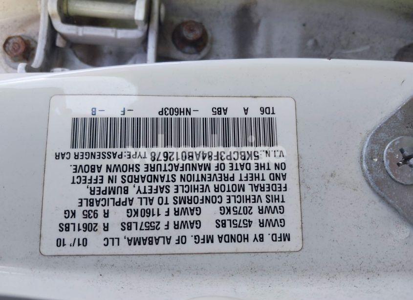 Photo 9 of 2010 Honda Accord 3.5 EX-L (VIN 5KBCP3F84AB012678)