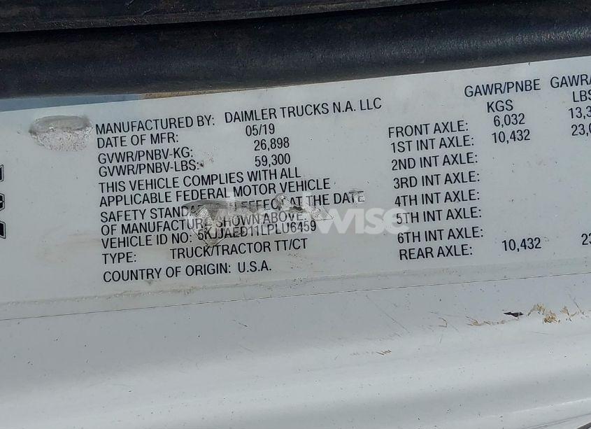 Photo 9 of 2020 Western Star 4900 EX (VIN 5KJJAED11LPLU6459)