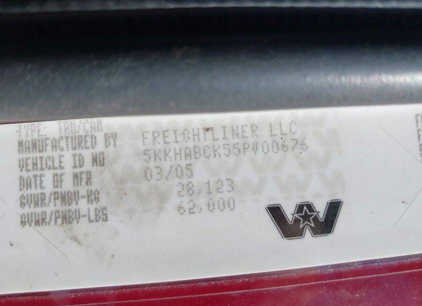 Photo 8 of 2005 Western Star/auto CAR 4900 4900EX (VIN 5KKHABCK55PV00676)