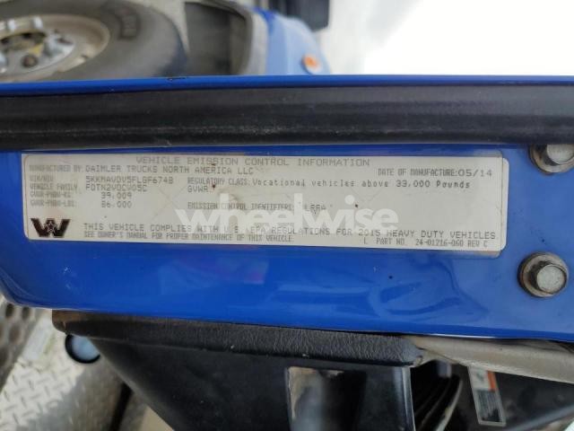 2015 WESTERN STAR 4700 DUMP TRUCK (VIN 5KKMAVDV5FLGF6748) main photo