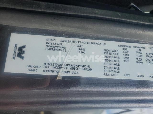 Photo 5 of 2023 WESTERN STAR 4700SF DUMP TRUCK (VIN 5KKSAVDV7PPNN3186)