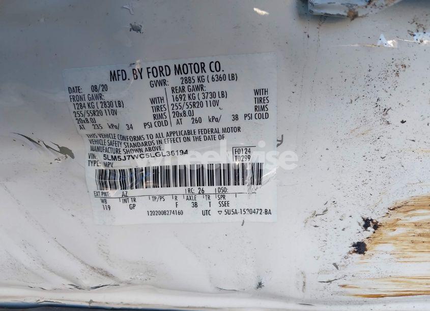 Photo 9 of 2020 Lincoln Aviator RESERVE (VIN 5LM5J7WC5LGL36194)