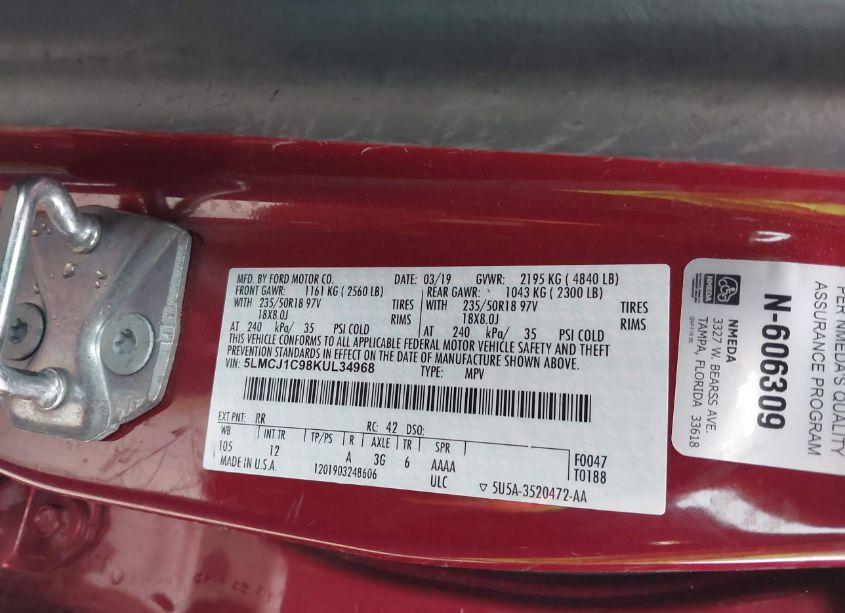 Photo 9 of 2019 Lincoln Mkc STANDARD (VIN 5LMCJ1C98KUL34968)