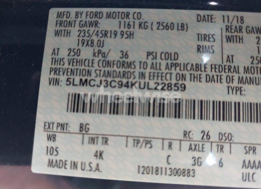 Photo 9 of 2019 Lincoln Mkc RESERVE (VIN 5LMCJ3C94KUL22859)