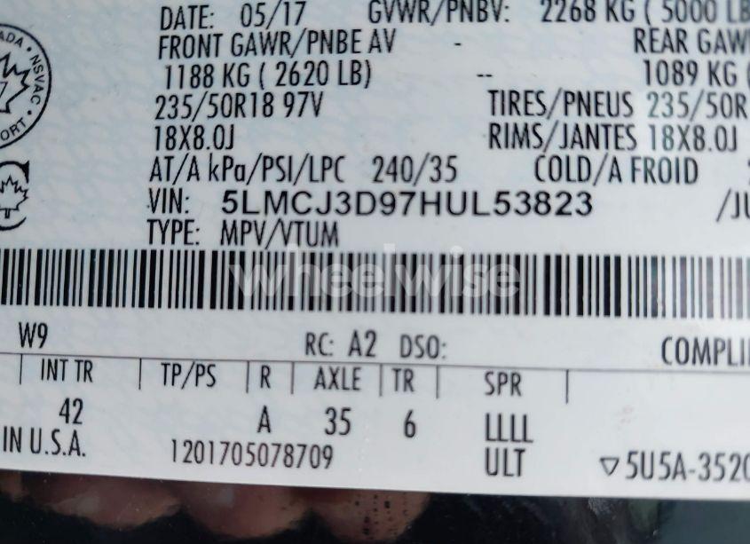 Photo 9 of 2017 Lincoln Mkc RESERVE (VIN 5LMCJ3D97HUL53823)